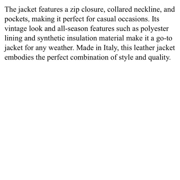 G A Milano NWT Black Faux Leather Bomber Jacket Sleek Fitted Design - Picture 15 of 15